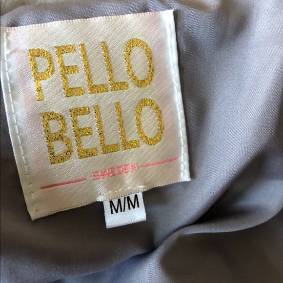 Pello Bello Striped Feather Coat New With tags - Picture 3 of 8